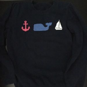 Vineyard Vines girls navy sweater with graphic
